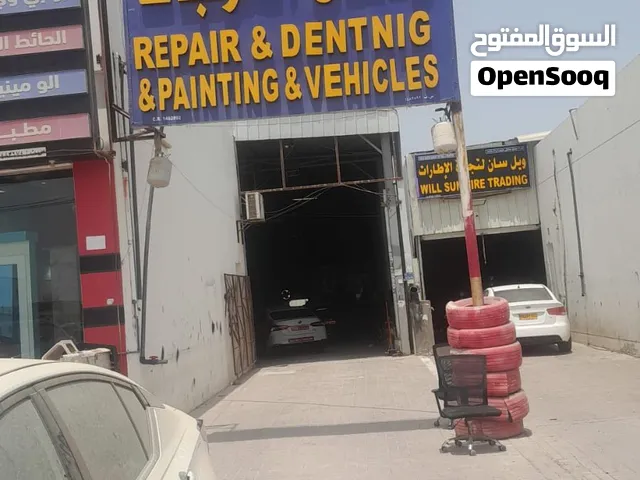 كراج إصلاح وسمكرة ودهان المركبات + مقهى للبيع