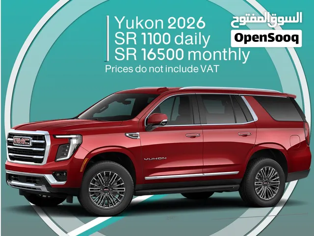 GMC Yukon XL 2026 for rent in Riyadh - Free delivery for monthly rental