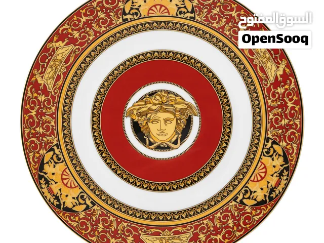 صحن تقديم فيرساتشي فاخر - جديد - قطر 33سم // Versace Rosenthal Medusa Red Service Plate Bowl - New -