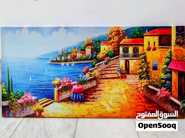 3 لوحات كانفاس مؤطرة وجاهزة جديدة