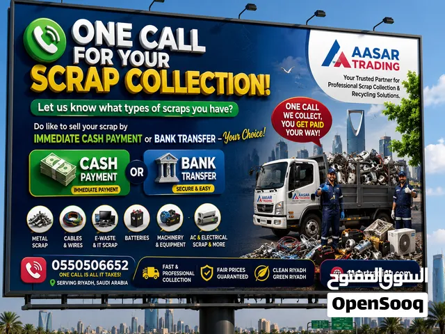 ONE CALL FOR YOUR SCRAP COLLECTION! Free Buildings demolition and warehouses cleaning services