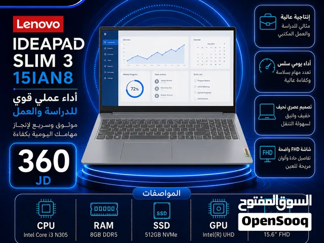 Lenovo i3 RAM 8 SSD 512