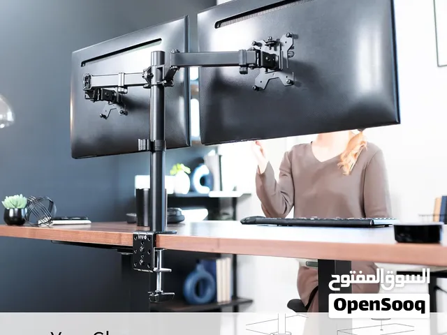 قاعدة شاشة مزدوج للمكتب