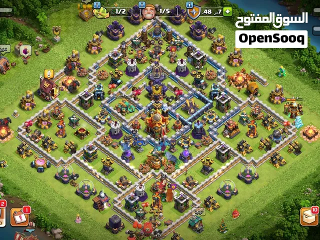 قرية كلاش اف كلانس تاون 16 قرية ممتازه جداً وجنودها ممتازين للبيع 8 ريال فقط