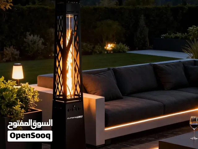 Black Patio Heater Obelisk Style with Free Cover