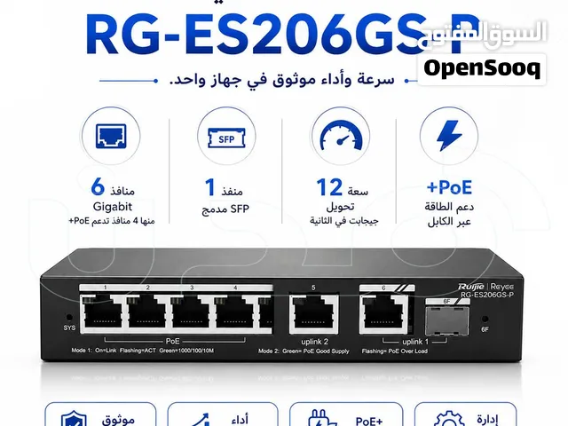 سويتش ريجي Reyee RG-ES206GS-P – سرعة وأداء موثوق لشبكتك