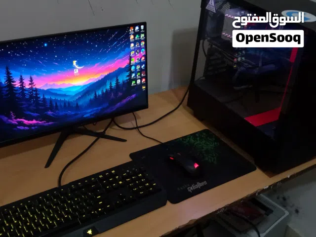 مع شاشة و ماوس و كيبورد  pc rtx 2060   super i7 8700 16 ram