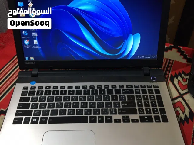 لاب توب توشيبا i5 جيل خامس ssd 256 كيبورد مضيء رام 8 بطاريه 3 ساعات