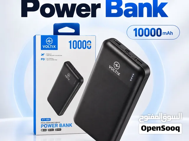 باور بانك VOLTIX VT-100 سعه 10000مللي أمبير متاح اللون الأسود