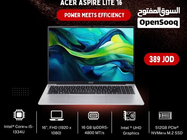 لابتوب ايسر اي 5 Laptop Acer i5 16GB 512GB بافضل الاسعار
