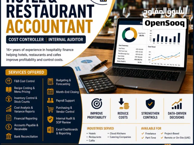Senior Hospitality Accountant  Internal Audit  Cost Control  Hotel & Restaurant Accounting  17+