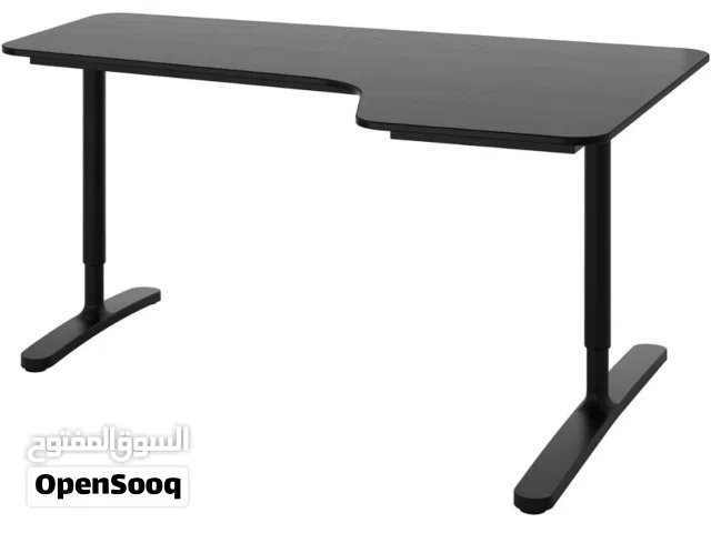 مكتب IKEA بارتفاع قابل للتعديل (يرتفع وينخفض) – الطول 160 سم × العرض 75 سم