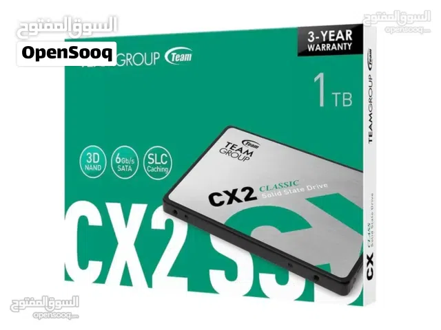 هارد دسك اس اس دي داخلي سريع 1TB/1000GB TEAMGROUP CX2 3D NAND 15X SPEED DESKTOP - LAPTOP GAMING SSD