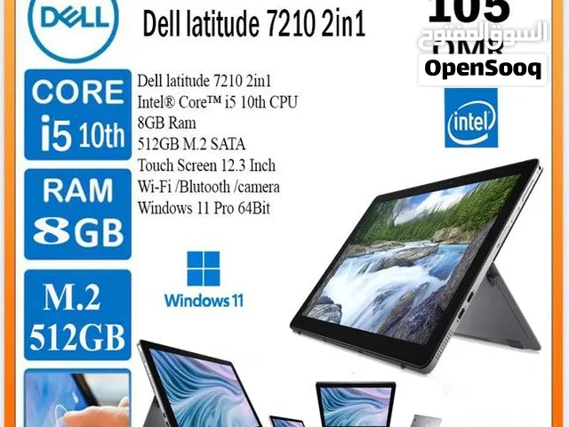 عرض لابتوب ديل شاشة لمس DELL  latitude 7210 2in1 8GB Ram 10th Generation (Touch Screen) أقرأ الوصف: