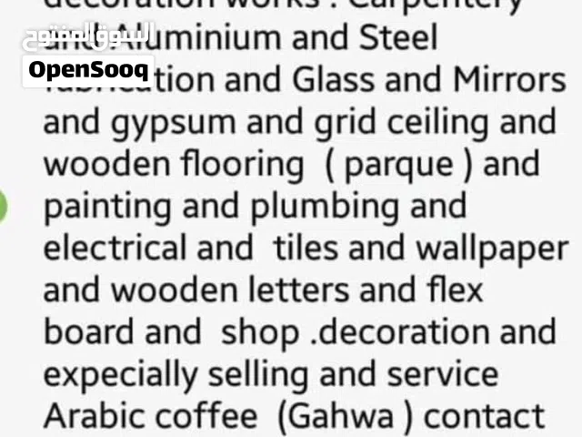 all types of decoration works