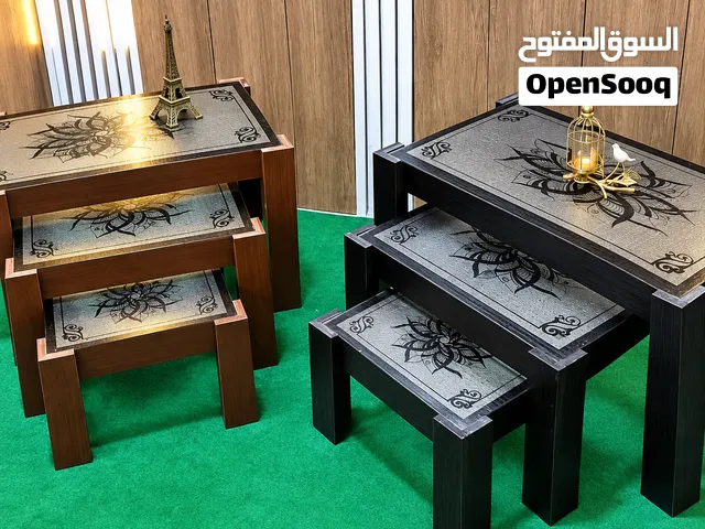 طقم ترابيزات ثلاثي الزجاج ضدد الكسر