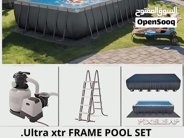 خدمة بيع وتجهيز برك سباحة بناء او جاهز وتصميم ديكور للمسبح مع كامل اضافت المسبح واكسسوارته