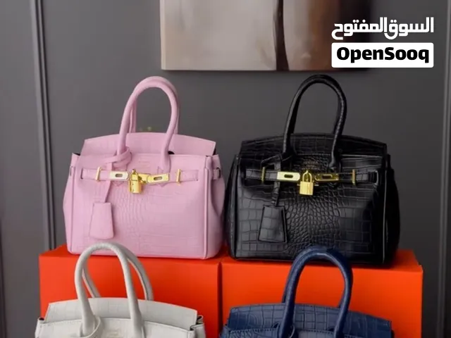 هرمز حجم cm 25 *+ حقيبة هرمز من الجلد الطبيعي بنقشة جلد التمساح ببطانة من خامة الجلد الطبيعية الاصلي