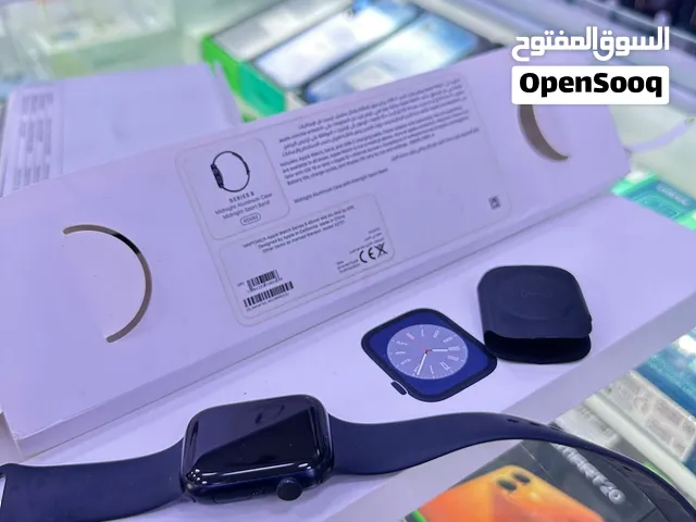 Apple Watch Series 8 45mm used مستخدمه بحالة ممتازه جدا مع شاحنها والكرتونه الاصلي