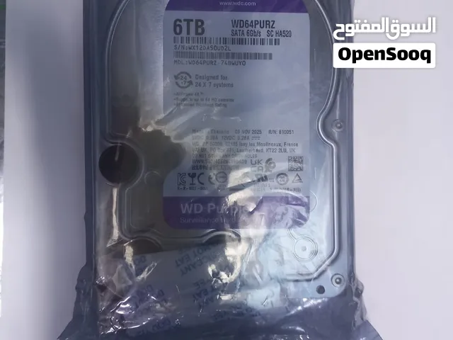 قرص صلب جديد في كيسه . 6 تيرا بايت ويسترن ديجيتال - بنفسجي New Western Digital HDD 6TB, Purple