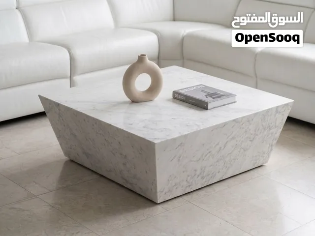 Natural Marble Coffee Table – 110×110cm