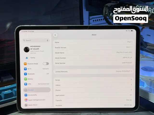 Apple iPad pro 4 256 GB in Al Batinah