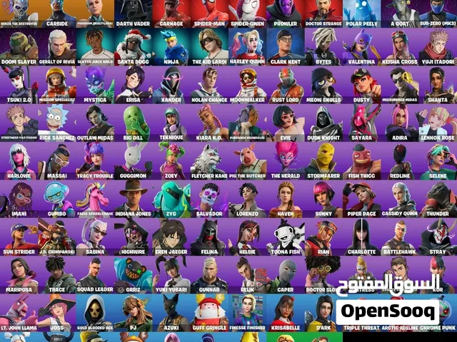 متوفر جميع حسابات فورت نايت النادره والفخمه والمضمونه وتسليم فوري وضمان مدة الحياه