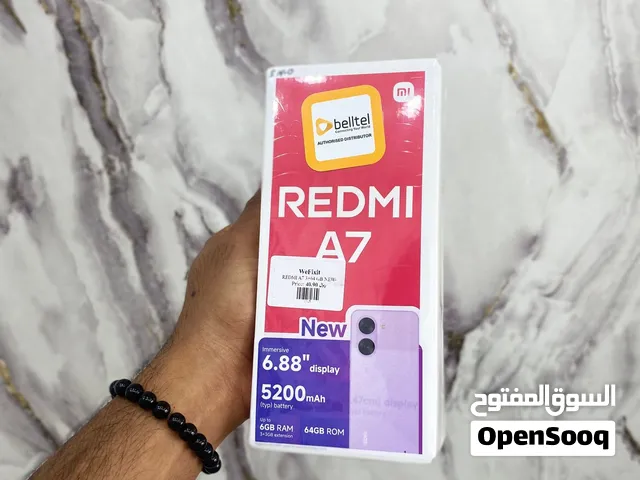 Redmi A7,Black 3GB RAM 64 GB ROM, 6.88-inch HD+ display, 5200mAh battery.