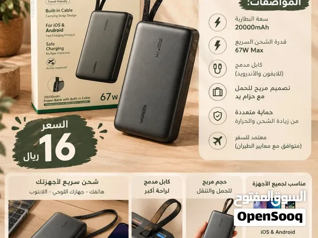 باور بنك UGREEN محمول – 20,000mAh