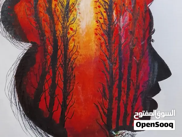 لوحات رسم يدوي على كانفس جاهزة للبيع