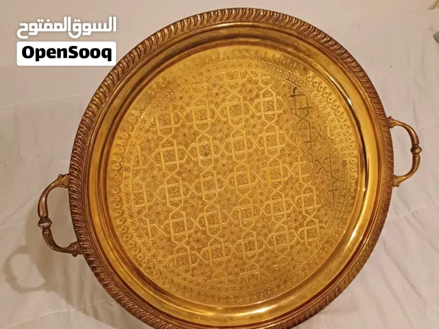 صينية نحاس شغل يدوي تقليدي من فاس المغرب.