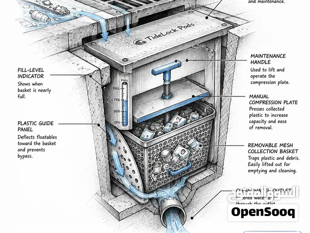 TideLock Pods – Storm-Drain Plastic Capture System