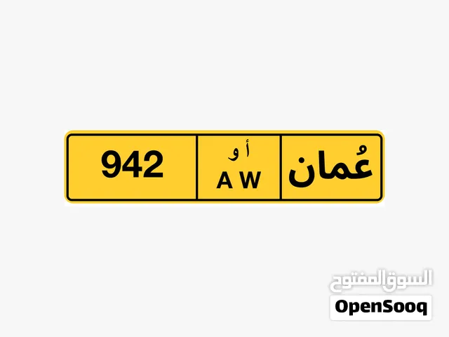 942 AW plate for sale. Price is non-negotiable. If interested WhatsApp only.