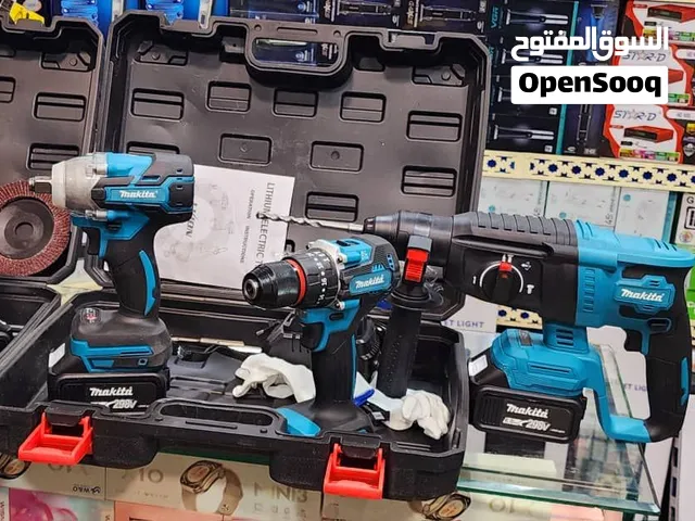 دريل هلتي وجلخ ودريل بوكسات 3 في 1 مع بطاريتين فى شنطة واحدة
