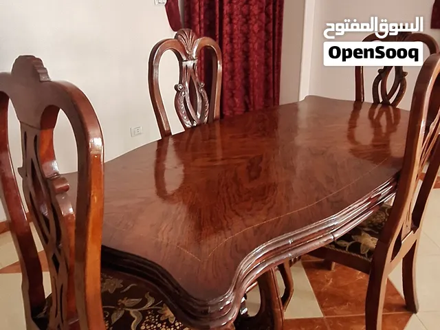 طاولة سفرة خشب زان مع 4 كراسي
