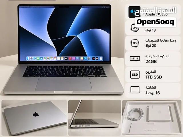 ماك بوك برو M5 Pro مقاس 16 بوصة، ذاكرة 24GB وتخزين 1