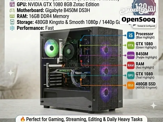Gaming PCs (95KD - 240 KD)  i7-10th,RTX 2070S ,Ryzen 7 , please Read Description & See Photos