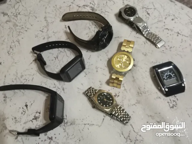 7 ساعات..ساعة رولكس ستاتي وساعه ابلوكس وساعه رقميه وسواتش بسعر شروه..البيعه كااامله