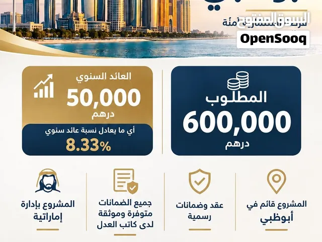 مطلوب ممول لمشروع في ابوظبي