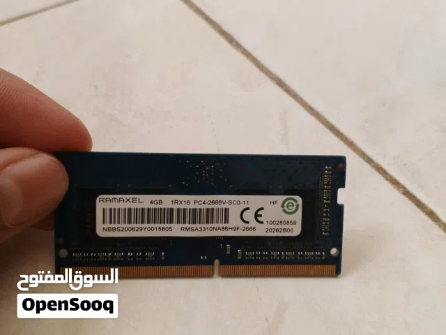 RAM DDR4 4GB 2666MHz pour PC Portable (Laptop) - Etat Excellent