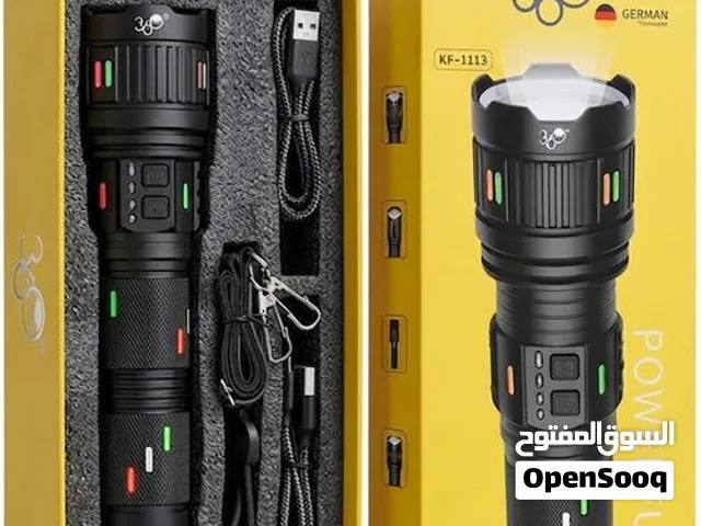 كشاف الإضاءة اليدوي وعالي الطاقة 360° German Rechargeable LED Flashlight (موديل: KF-1113)