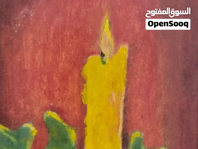 Handmade painting  Solitary Light in the Dark