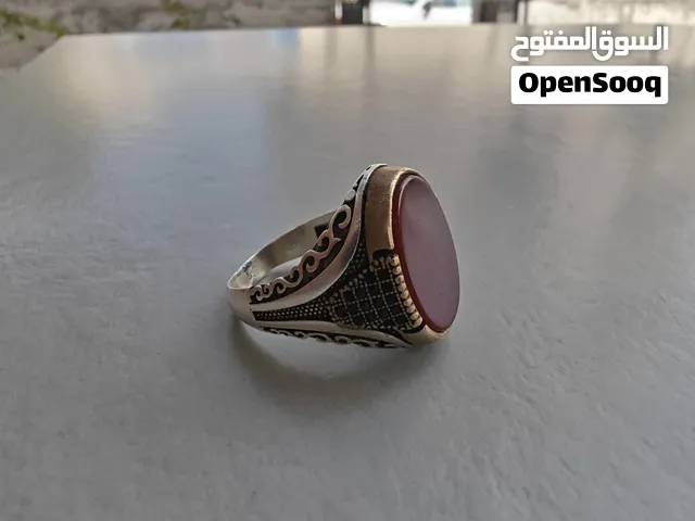 خاتم فضه  عليه نحاس من فوق