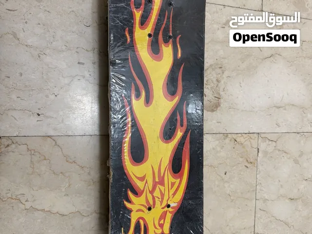 Unused Flame-Design Skateboard
