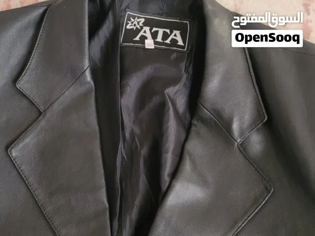 2جاكيت جلد واحد تركي قياس 50 اسود