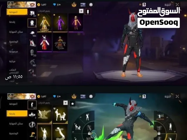 حساب فري فير 6 بدو 7 ليوصل 100 جوهرة