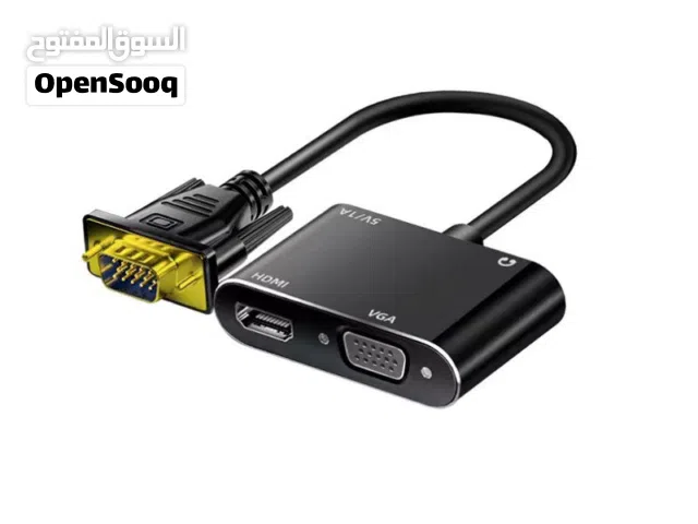 تصفية $ محول VGA إلى HDMI + VGA: شاشة مزدوجة عالية الوضوح / السعر شامل التوصيل