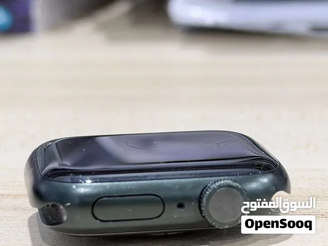 ساعه ابل الاصدار السابع اللون الزيتي الاخضر الغامق الفخم الترندي 41MM الألومنيوم مع شاحنه