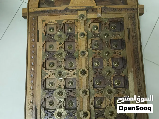 For Sale: Rare Antique Indian Wooden Window/Door with Brass Inlays