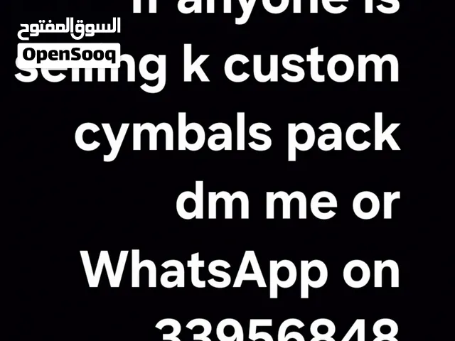 if anyone is selling k custom cymbal pack dm me or WhatsApp